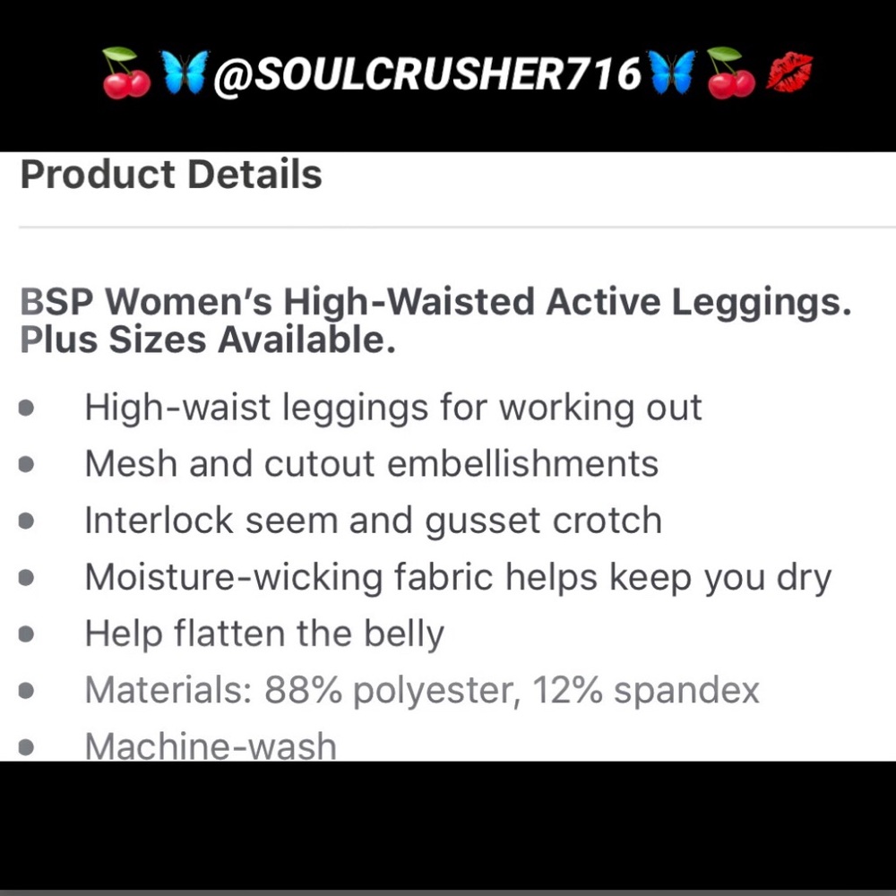 BSP•BETTER SPORTS GOLD METALLIC /BLACK LEGGINGS - Picture 8 of 8